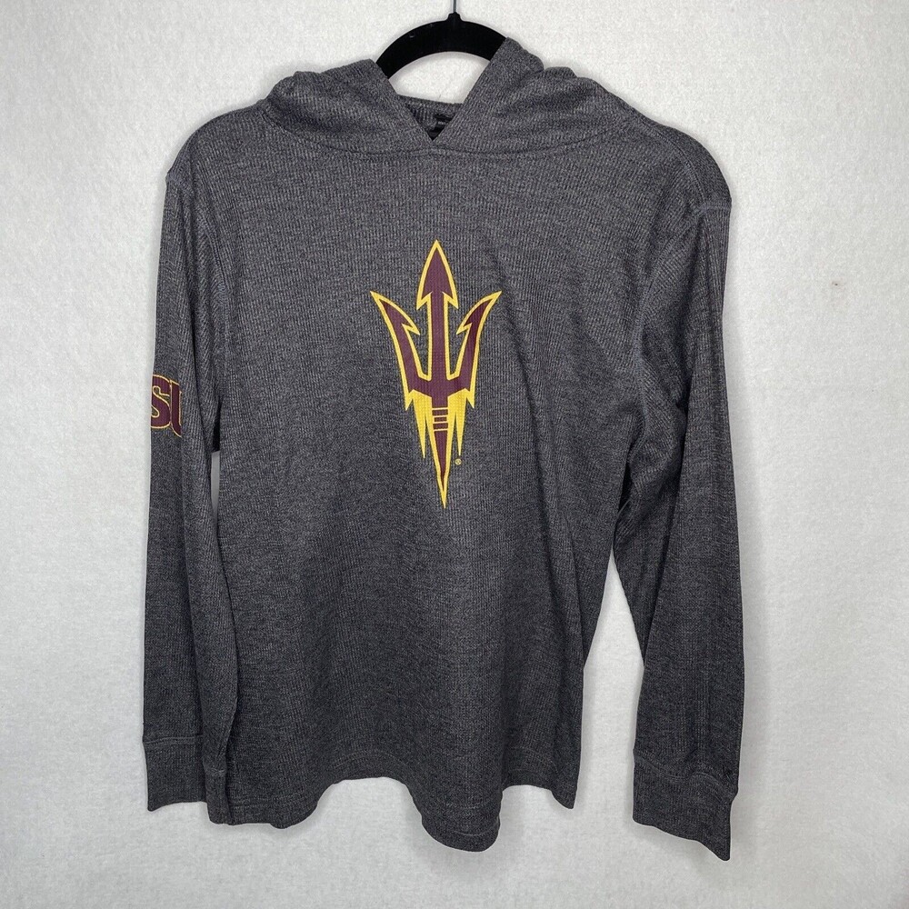 Colosseum Hooded therm Mens Medium  Gray Colosseum Hooded Long Sleeve College